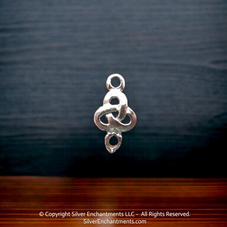 Sterling Silver Triquetra Jewelry Connector 