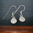 Sterling Silver Small Pentacle Medallion Earrings 