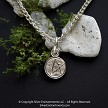 Small Sterling Silver Pentacle Medallion Necklace 