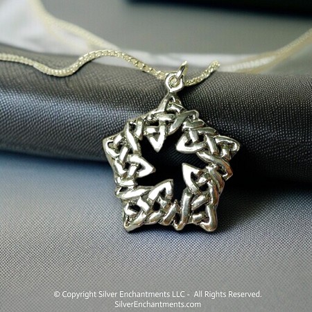Sterling Silver Celtic Star Pendant 