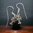 Sterling Silver Gothic Cross Earrings 