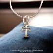 Sterling Silver Small Gothic Cross Charm 