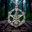 Sterling Silver Victorian Besom Pentacle Necklace Pendant 