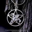 Sterling Silver Dragon Pentacle Pendant 