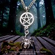 Sterling Silver Spider Pentacle Pendant 