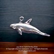 Dimensional Sterling Silver Killer Whale Pendant 