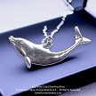 Large Sterling Silver Dolphin Pendant 