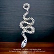 Curvy Sterling Silver Snake Necklace Pendant 