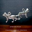 3D Sterling Silver Wolf Charm 