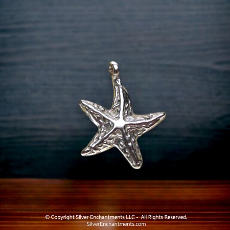 Bailed Sterling Silver Starfish Charm 