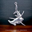 Sterling Silver Large Shark Pendant 