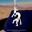 Sterling Silver Double Sided Kokopelli Pendant 