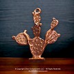 3D Copper Prickly Pear Pendant 