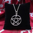 Classic Sterling Silver Interwoven Pentacle Necklace 