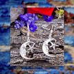 Sterling Silver Celestial Crescent Moon Earrings with Star 