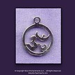 Sterling Silver Ringed Om Necklace Charm 