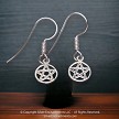 Sterling Silver Pentacle Earrings 