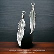 Double Sided Sterling Silver Feather Charm 