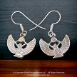 Sterling Silver Egyptian Goddess Isis Earrings 