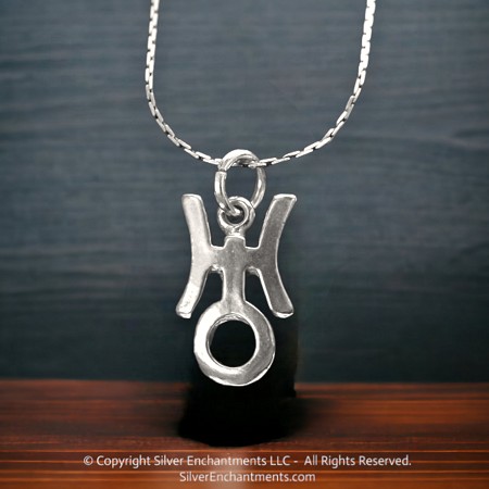 Sterling Silver Uranus Charm 
