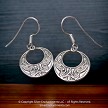 Sterling Silver Celtic Moon Earrings 