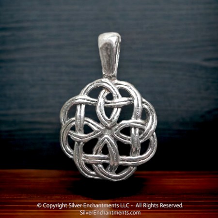 Bailed Sterling Silver Celtic Knot Necklace Pendant 