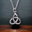Sterling Silver Triquetra Charm Trinity Knot Necklace 