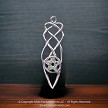 Sterling Silver Celtic Lovers Knot w Pentacle Pendant 