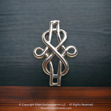Sterling Silver Celtic Knot Link Connector Finding or Charm 