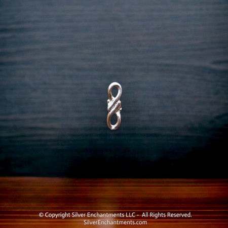 Sterling Silver Small Fancy Infinity Jewelry Link Connector Findings 