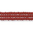 Czech Seed Bead Hank, Opaque Matte Mahogany Red, Size 11/0 