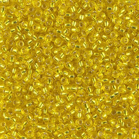 11/0 Miyuki Seed Beads, Silver Lined Yellow 