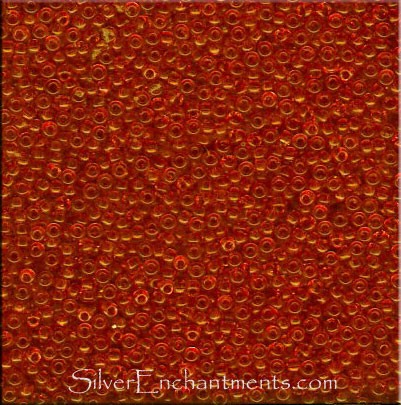 Miyuki 11/0 Transparent Orange Seed Beads 