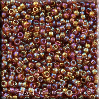 15/0 Miyuki Transparent Topaz AB Seed Beads 