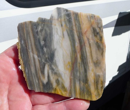 Zebra Marble Slab, Rincon Marble, 86x84x6.2mm 
