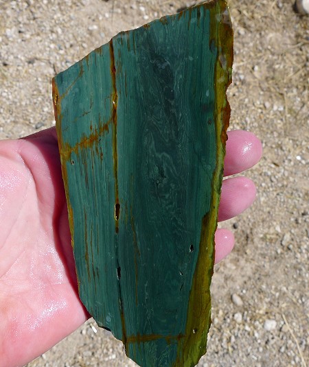 Larsonite Jasper Slab 155x74x6.3mm 