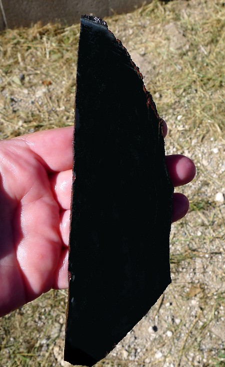 Australian Black Jade Slab 171mm x 52mm x 6.3mm 