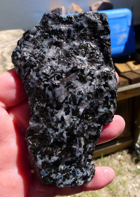 Indigo Gabbro Slab End Cut 