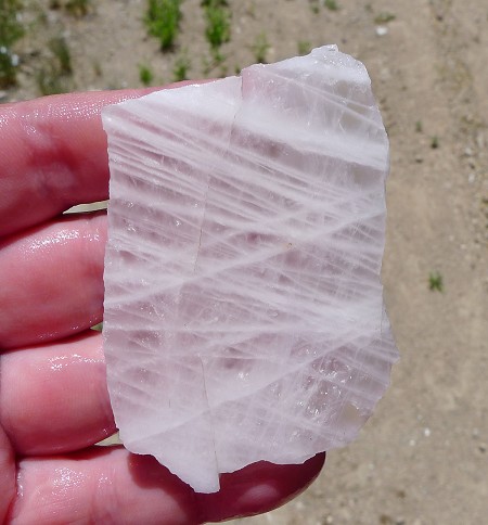Rose Quartz Slab 71x50x6.7mm 