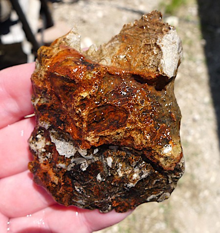 Mushroom Rhyolite Slab 74mm x 55mm x 12.1mm End Cut 
