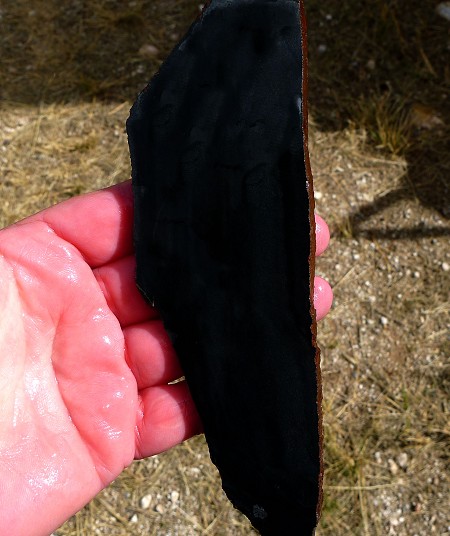 Australian Black Jade Slab 172mm x 54mm x 6.3mm 