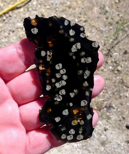 Popcorn Obsidian Slab 84x47x6.8mm 