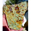 Rainforst Jasper Slab with Druzy Pockets 