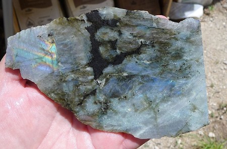 Fire Labradorite Slab 131x90x6.1mm 