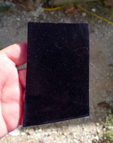 Blue Goldstone Slab 103x61x7.1mm 