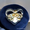 Sterling Silver & 22k Gold Vermeil Slider Heart Necklace 