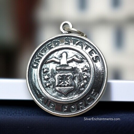 Sterling Silver Air Force Charm 