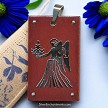 Large Wood and Steel Virgo Pendant 