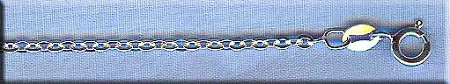 Sterling Silver Flat Links Cable Necklace Chain 
