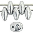 Silver Czech SuperDuo Beads 